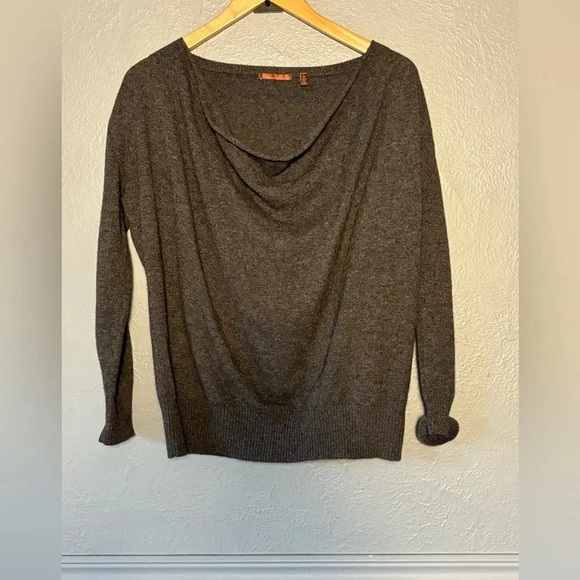 525 America | cashmere wool blend | cowl neck | long sleeve | grey | sweater | s - Picture 1 of 13